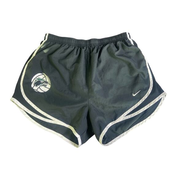 Nike Dri Fit Athletic Shorts Teens Medium Black With‎ White Stripe Volleyball - Picture 1 of 11